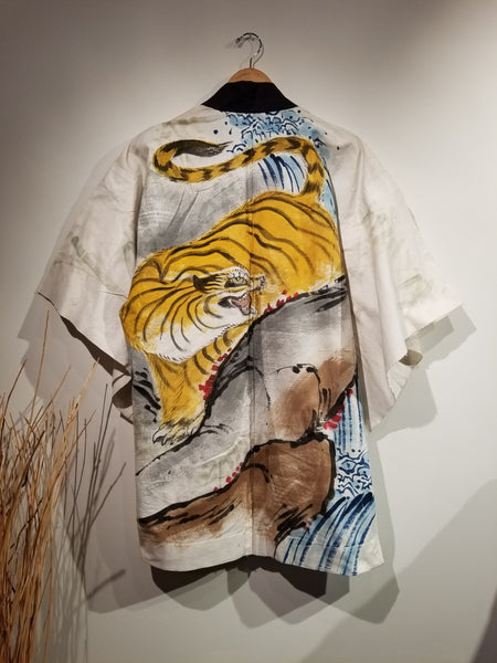 Vintage Hand-painted Tiger Hanten
