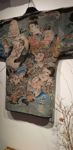 Seven Lucky Gods Fireman's Hanten from Late Edo to Meiji Era