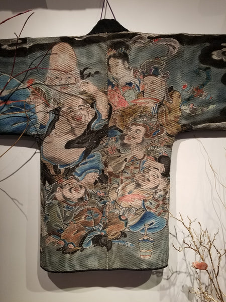 Seven Lucky Gods Fireman's Hanten from Late Edo to Meiji Era