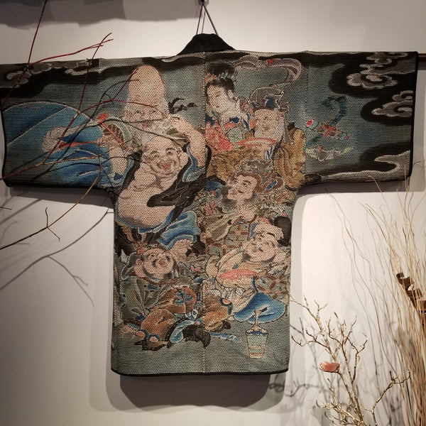 Seven Lucky Gods Fireman's Hanten from Late Edo to Meiji Era
