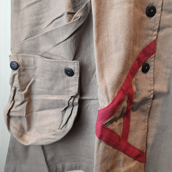 Calabash Sake Bottle Print Short Sleeve Dress