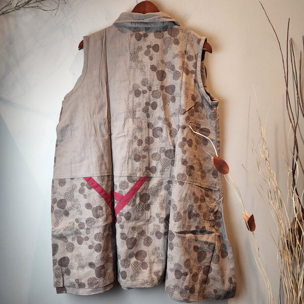 Calabash Sake Bottle Print Short Sleeve Dress