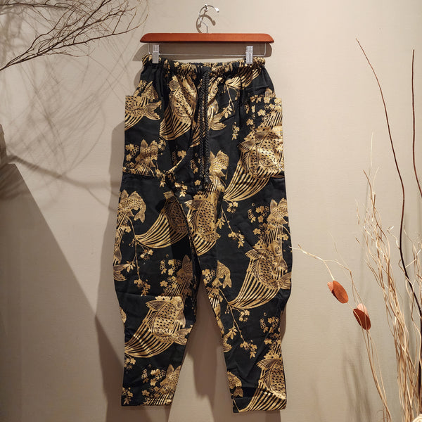 Golden Sakura Koi Tapered Ninja Pants