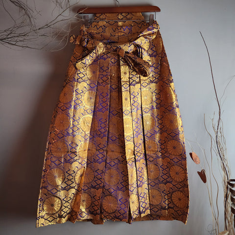 Vintage Golden Flower Kamon Hakama Pants