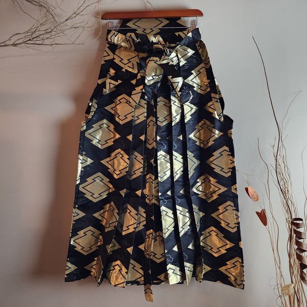 Vintage Golden Black Hakama Pants