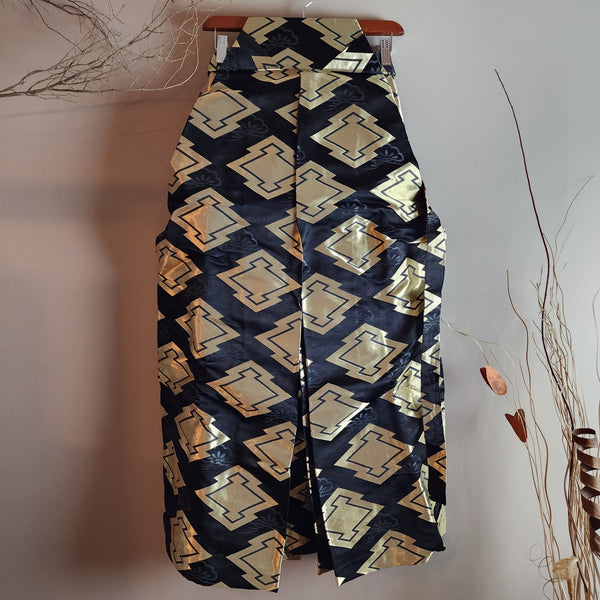 Vintage Golden Black Hakama Pants