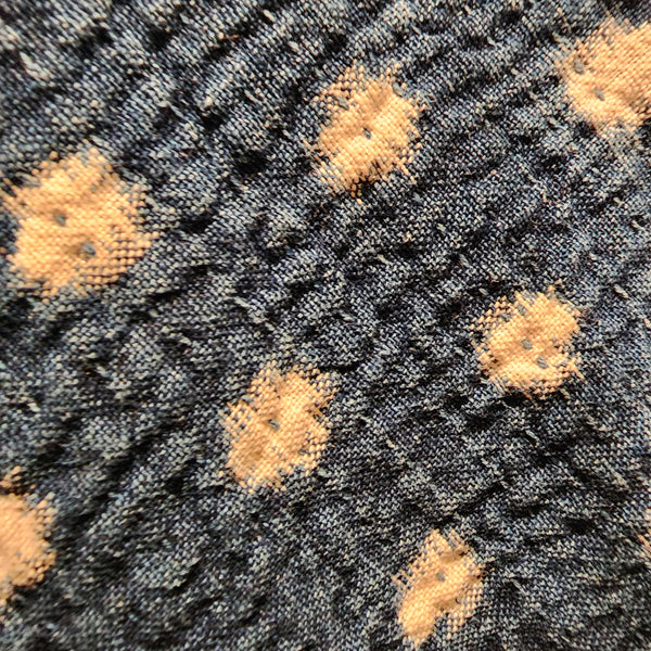 Vintage Indigo Full Sashiko Kasuri Farmer's Noragi