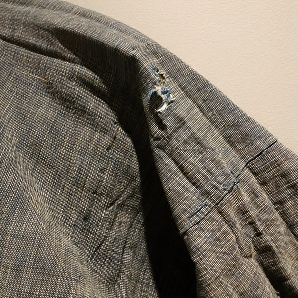 Vintage Boro Long Reversible Indigo Aizome Winter Noragi Kimono