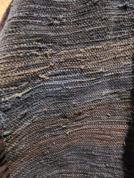 Vintage Indigo Aizome Sakiori Weave Fisherman's Noragi Hanten