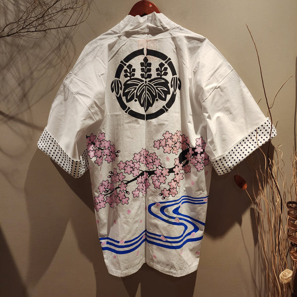 Vintage Cherry Blossom Kamon Hanten