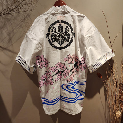 Vintage Cherry Blossom Kamon Hanten