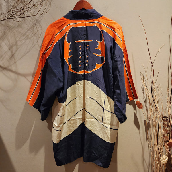 Vintage Silk Japanese Fireman Hanten