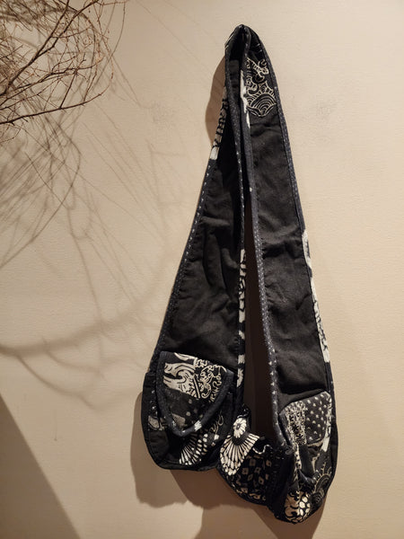 Patchwork Shoulder Bag with Zip