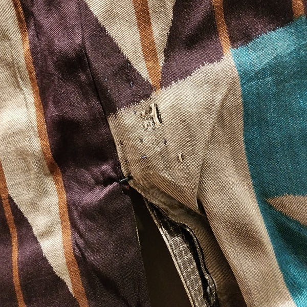 Vintage Silk Kimono Reversible Flower & Arrow