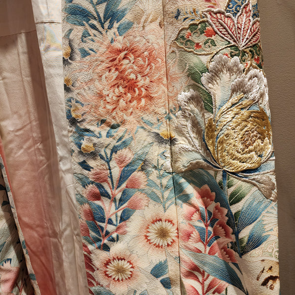 Flower Garden Vintage Silk Kimono