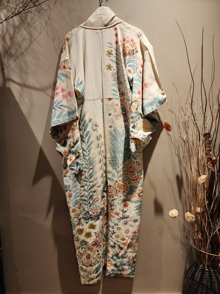 Flower Garden Vintage Silk Kimono