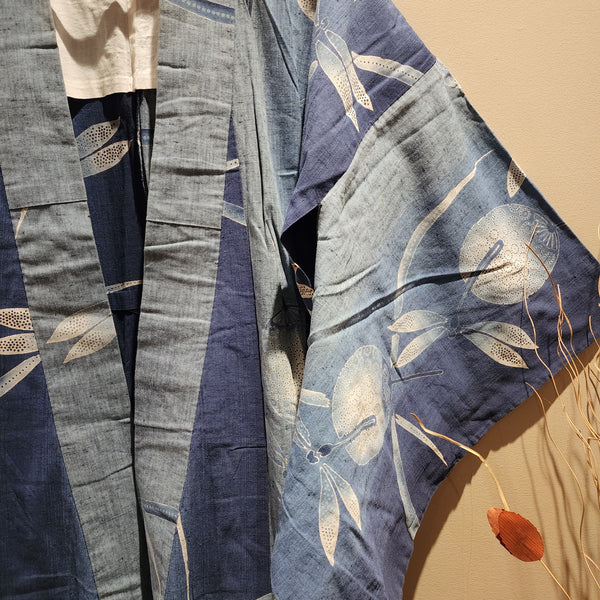 Blue Dragonfly Vintage Yukata