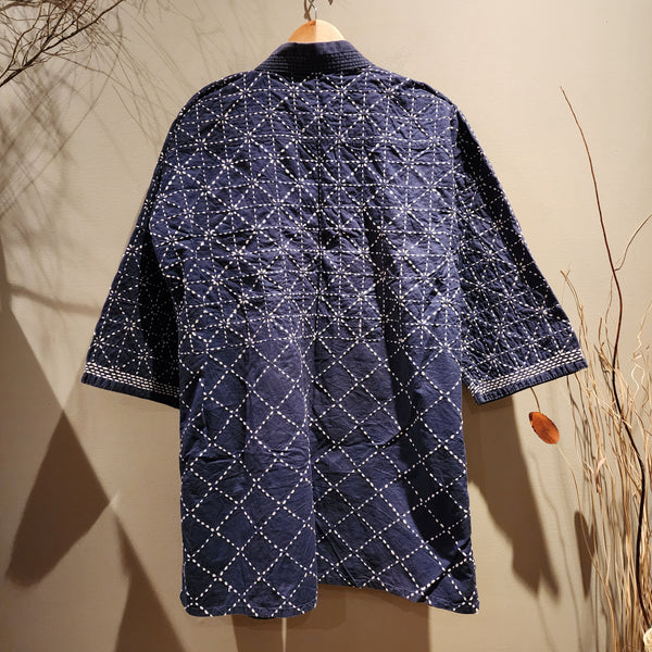 Vintage Sashiko Blue Kendo Swordsman Jacket size L/XL