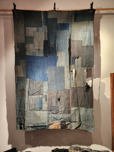 Japanese Boro, Rug, Wall Textile Art, Futon Cover