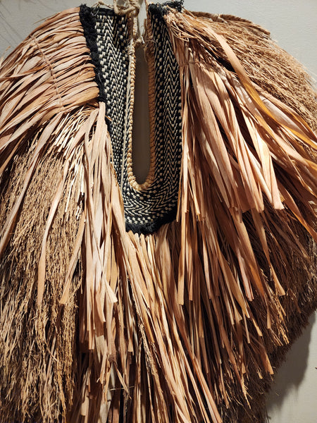 Vintage Mino Straw Cape, Japanese Farmer Raincoat, Rural Countryside Japan