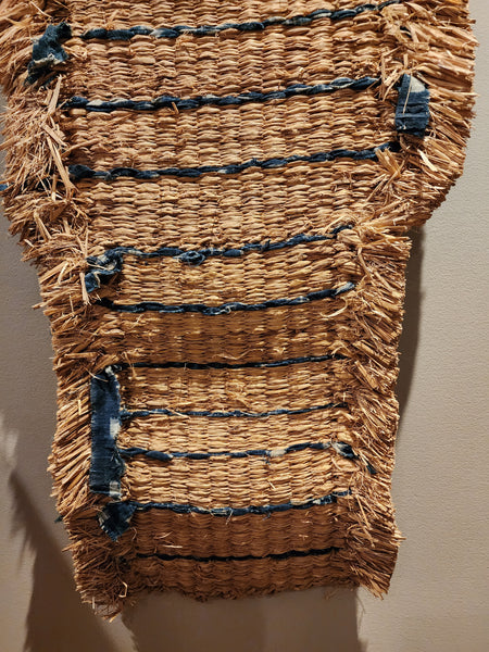 Vintage Mino Straw Cape, Japanese Farmer Raincoat, Northern Aizu Boro