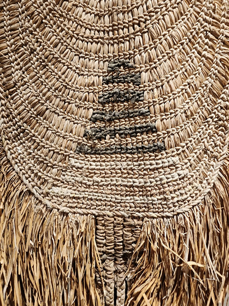 Vintage Mino Straw Cape, Japanese Farmer Raincoat, Northern Aizu Boro, Rural Countryside Japan