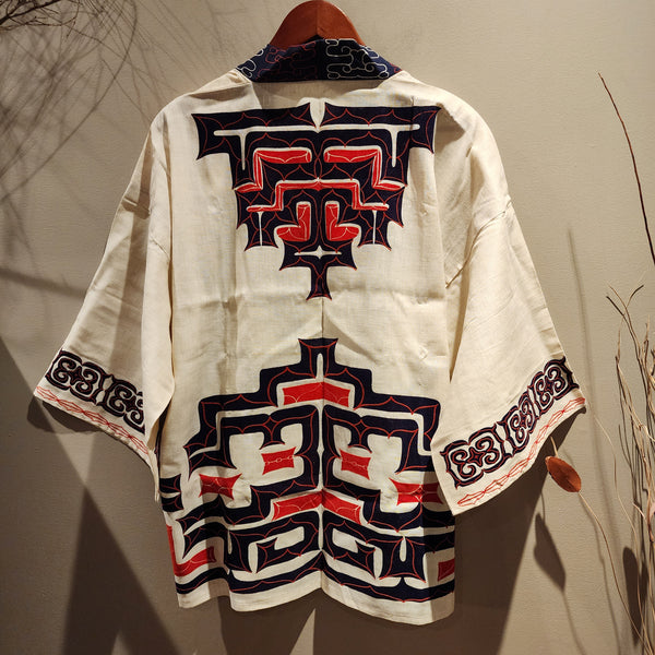 Vintage Ainu Hanten, Hokkaido Folk Linen Happi
