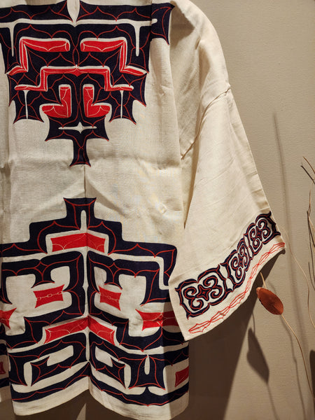 Vintage Ainu Hanten, Hokkaido Folk Linen Happi