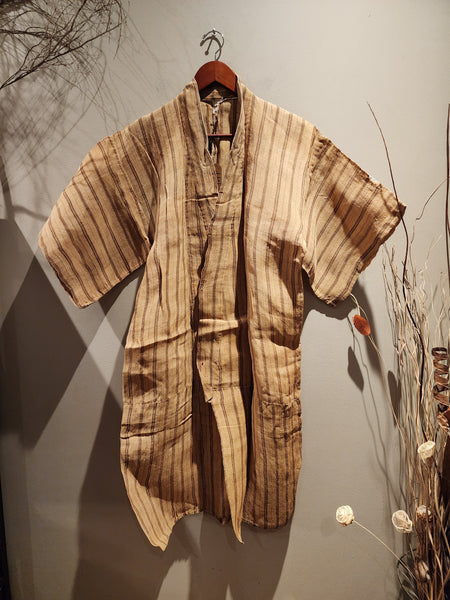 Early 1900s Antique Bashofu Robe, Kimono of Okinawa