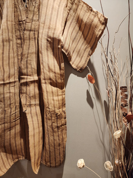 Early 1900s Antique Bashofu Robe, Kimono of Okinawa