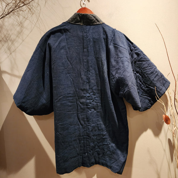 Vintage Indigo Boro, Reversible Patchwork Noragi