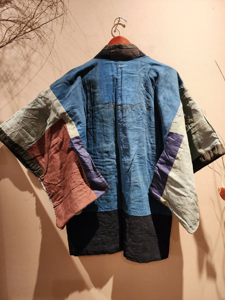 Vintage Indigo Boro, Reversible Patchwork Noragi