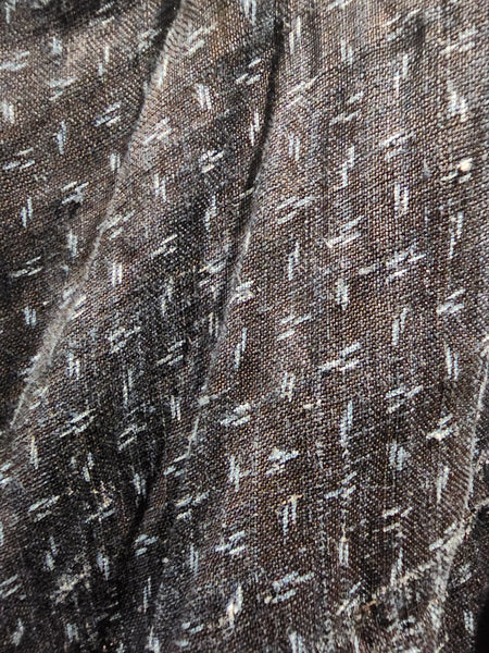 Vintage Indigo Boro Noragi, Kasuri Hemp Peasant's Coat