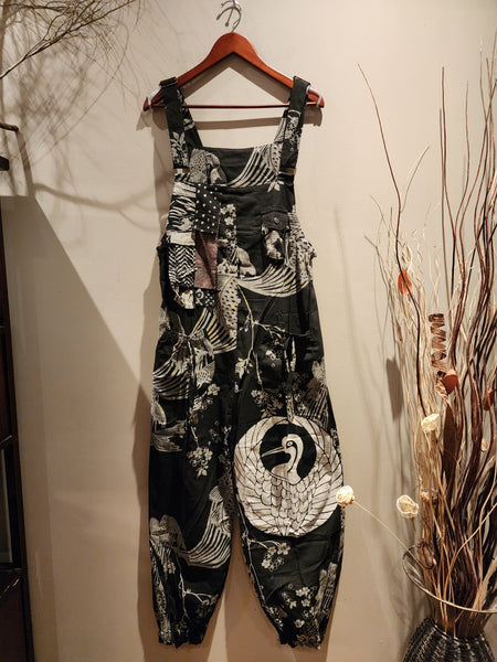 Phoenix Kamon Overall, Sakura Koi Patchwork Jumpsuit