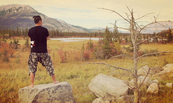 Ronin Waves (BLACK) Waist Tied Samurai Pants