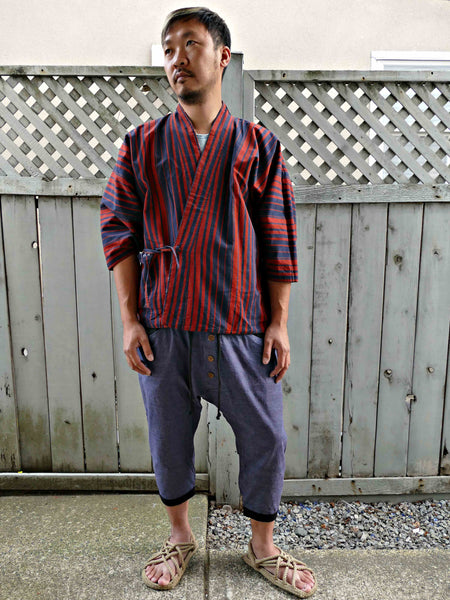 Post-1960s Antique Boro Farmer Peasant Reversible Jacket