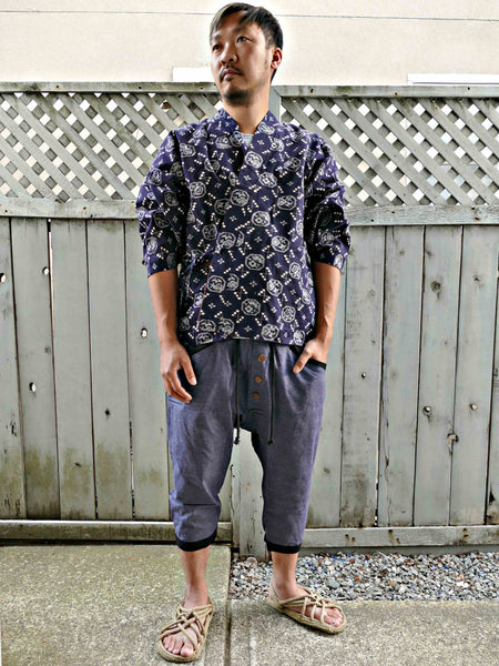 Post-1960s Antique Boro Farmer Peasant Reversible Jacket