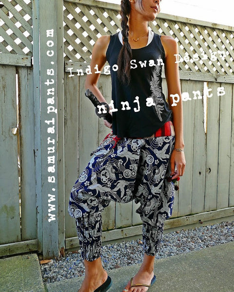 New Indigo Swan Design Ninja Pants