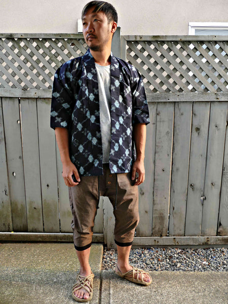 Vintage KASURI Indigo Noragi Jacket
