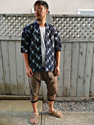 Vintage KASURI Indigo Noragi Jacket