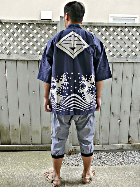 魚吹八幡宮 = USUKI-HACHIMANGUU ( Shrine of Hyogo Prefecture ) Vintage Hanten