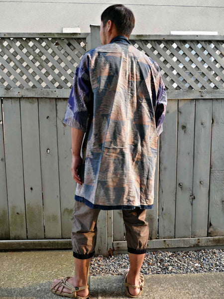 Pre 1950 Vintage Boro Indigo Yamagata Festival Hanten