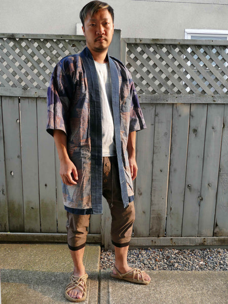 Pre 1950 Vintage Boro Indigo Yamagata Festival Hanten