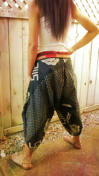 Takeda Black Waist Tied Samurai Pants