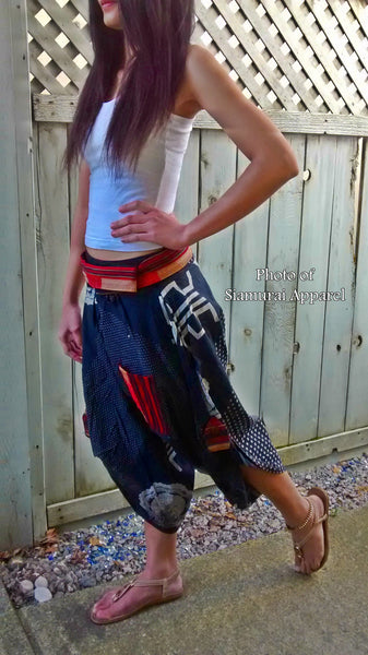 Takeda Black Waist Tied Samurai Pants