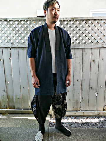 1900-1940 Vintage Indigo Noragi Boro Jacket