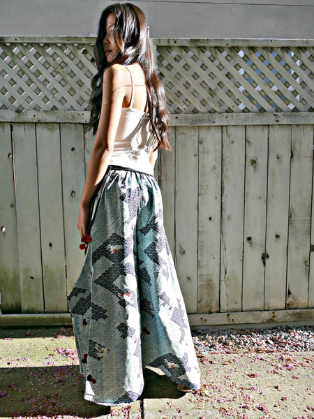 Indigo Bunny Waves Naka Wide leg Pants Dark Blue