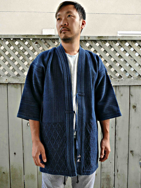 山本 YAMAMOTO ANTIQUE INDIGO KENDO SASHIKO SWORDMAN JACKET