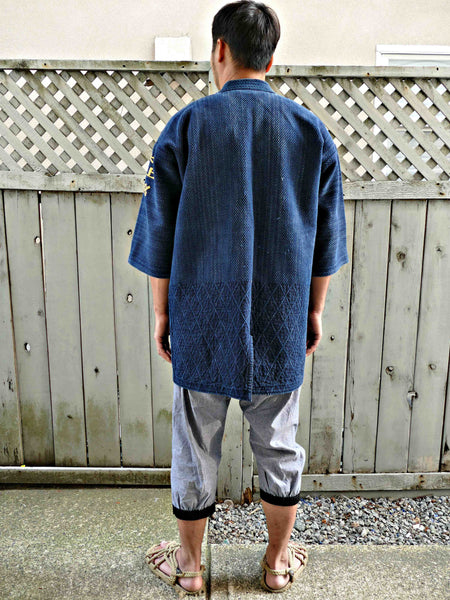 山本 YAMAMOTO ANTIQUE INDIGO KENDO SASHIKO SWORDMAN JACKET