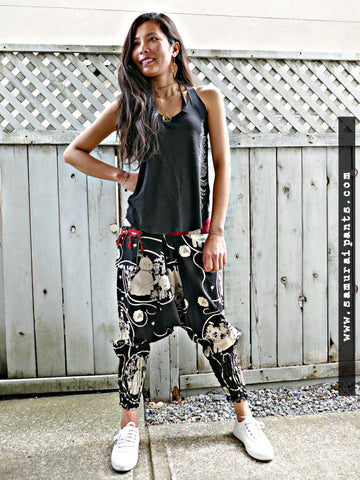 Neko Cat (BLACK) Ninja Pants